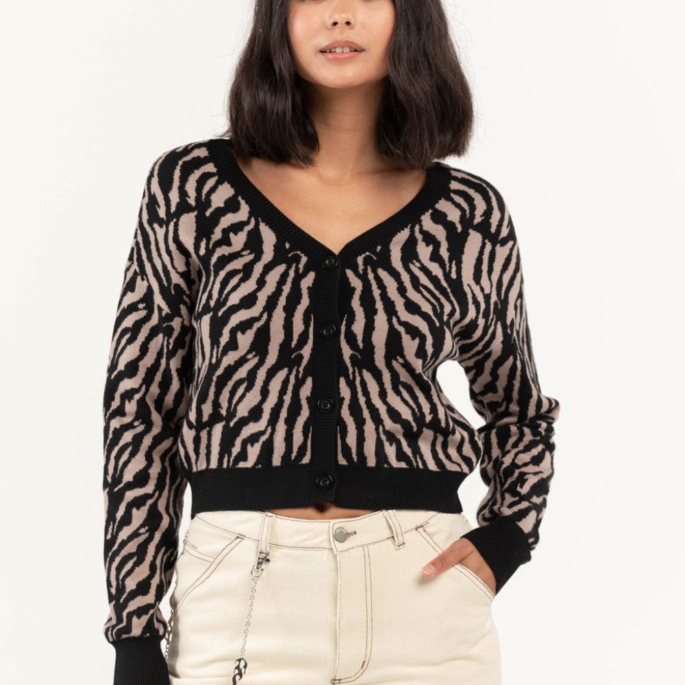Women's Zebra Cardigan